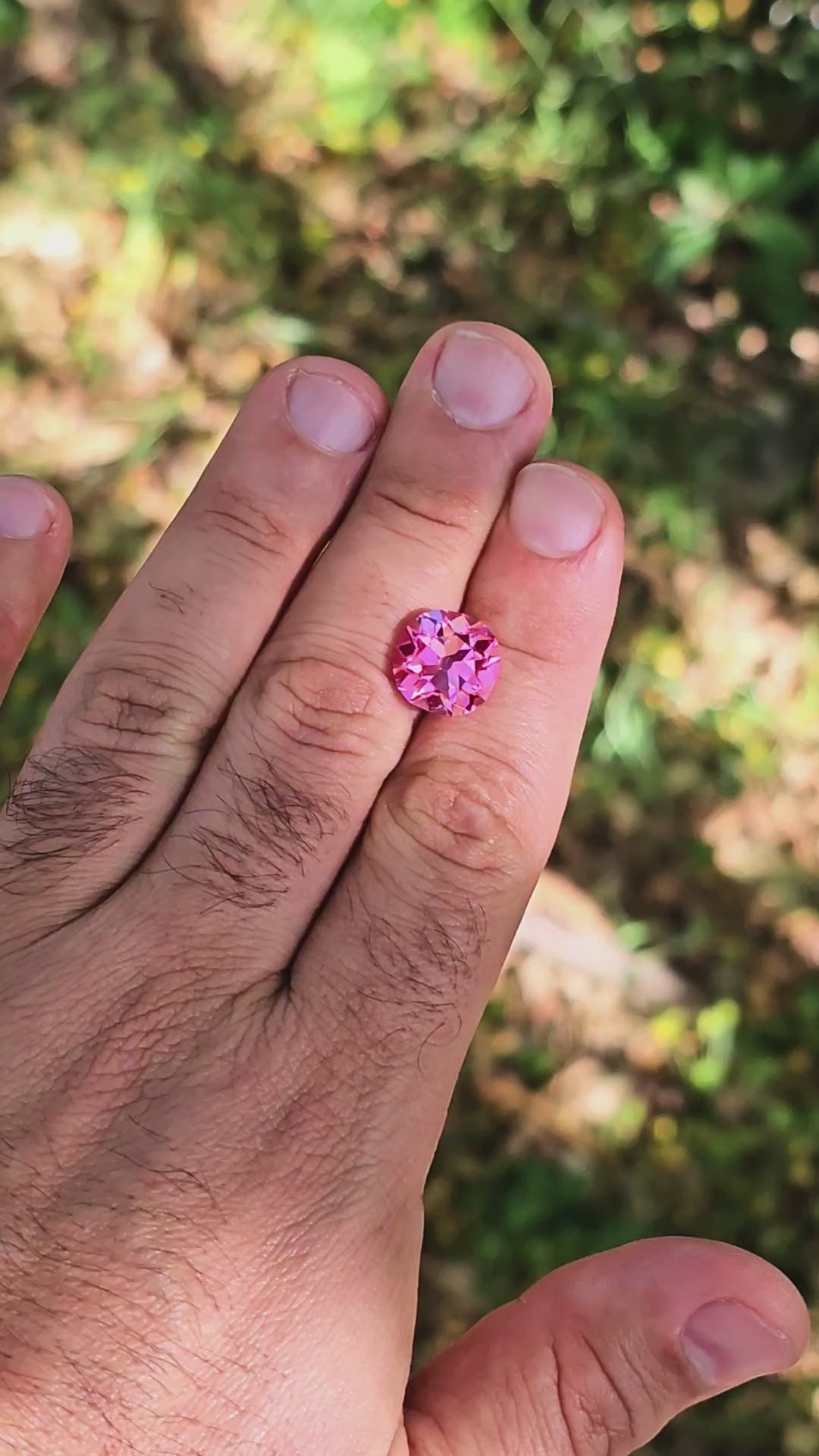Light Pink-Orange Padparadscha Lab Sapphire, Antique Cushion Cut, 9.32 Carats