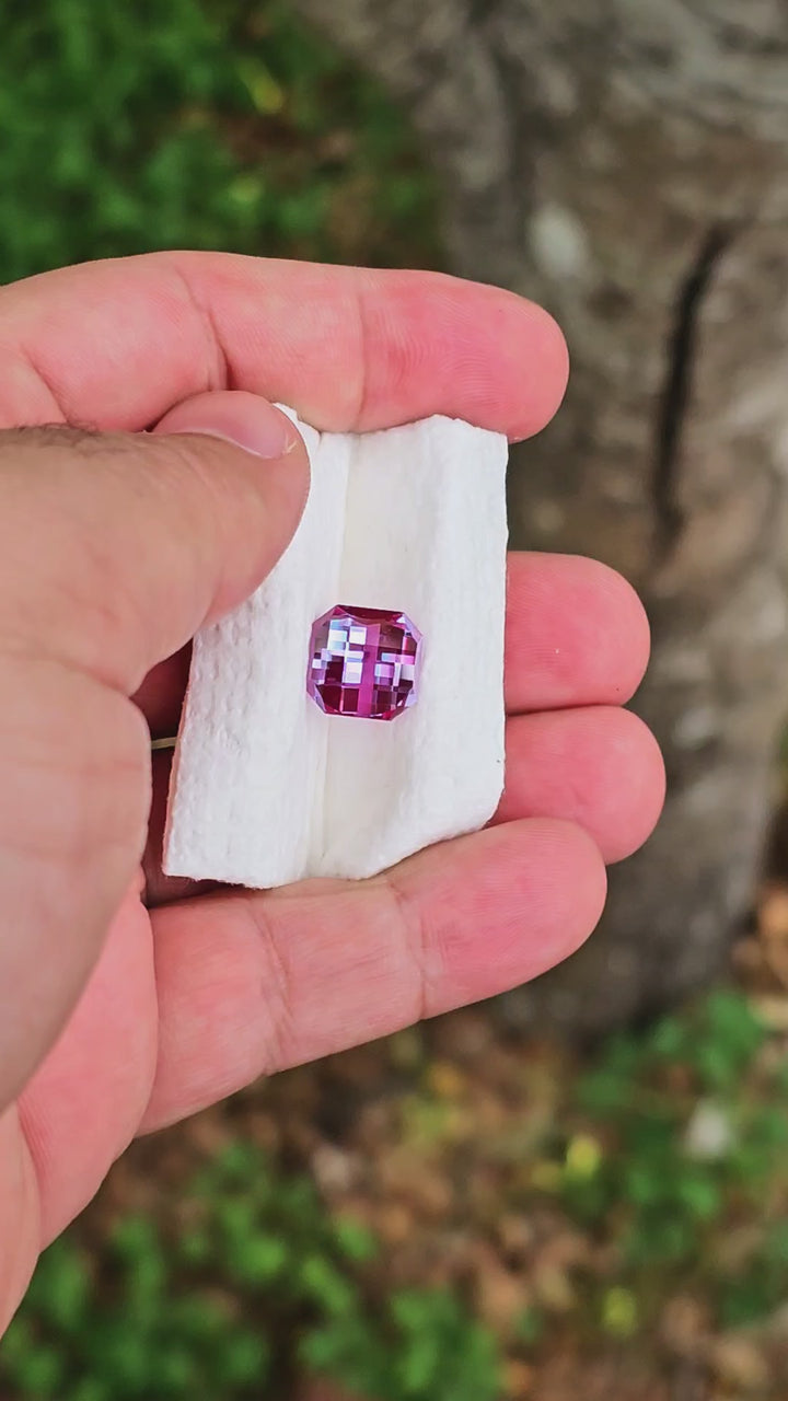 Repurposed Laser Alexandrite, Pixel Square Cut, 8.22 Carats