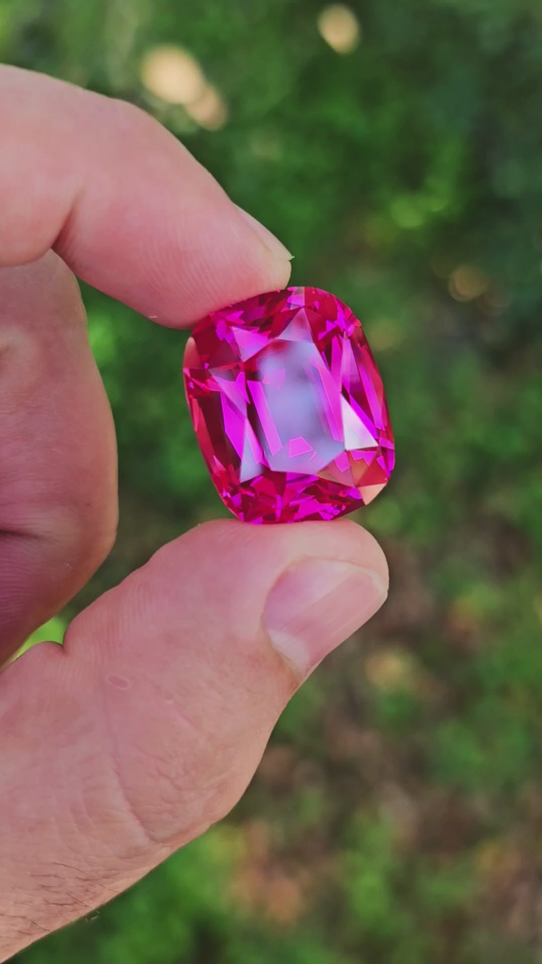 Jedi Color Czochralski Lab Spinel, Long Cushion Step  Cut, 38.85 Carats
