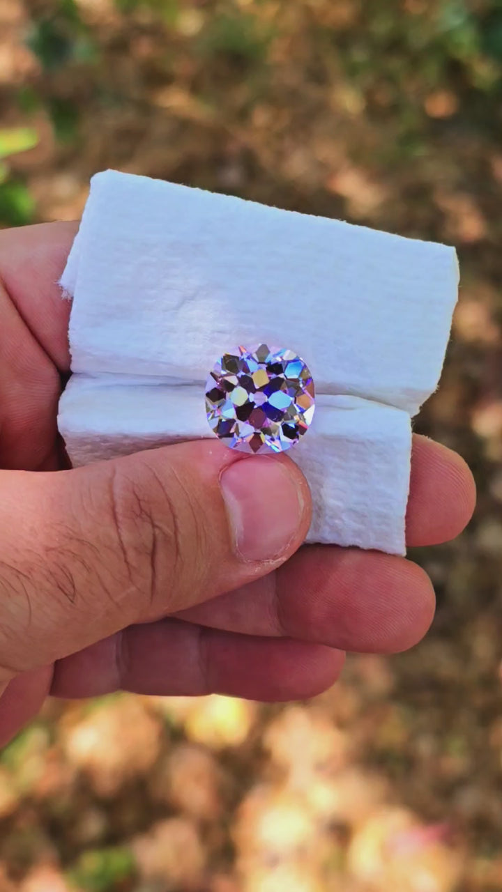 Purple Neodymium YAG, Antique Cushion Cut, 22.27 Carats