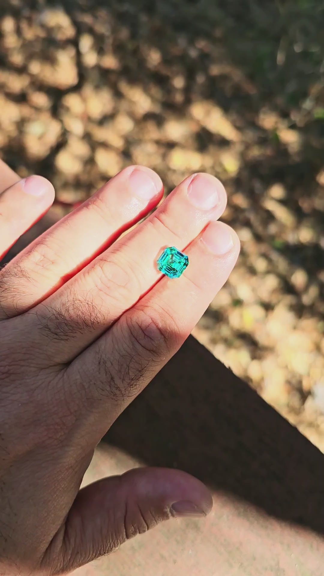 Repurposed Teal "Paraiba" YAG, Asscher Cut, 6.9 Carats