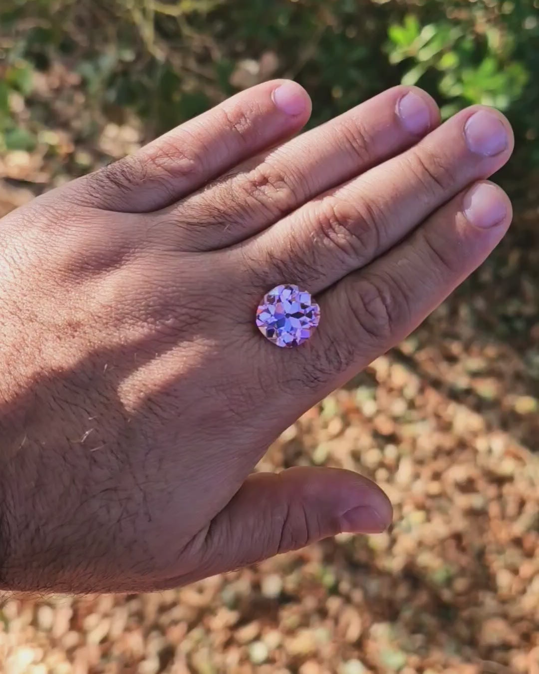 Lilac Purple Czochralski Lab Sapphire, Antique Cushion Cut, 17.45 Carats