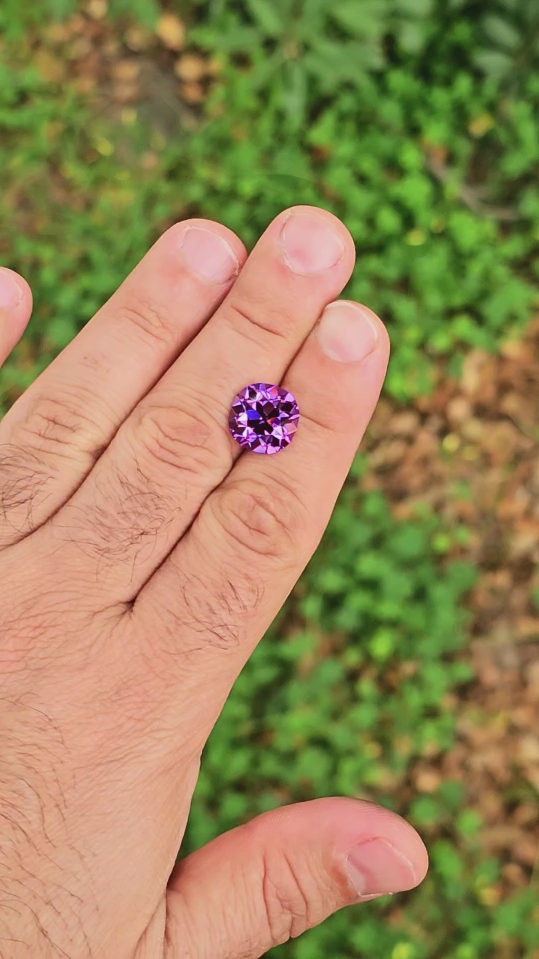 Purple Czochralski Lab Sapphire, Antique Cushion Cut, 10.05 Carats