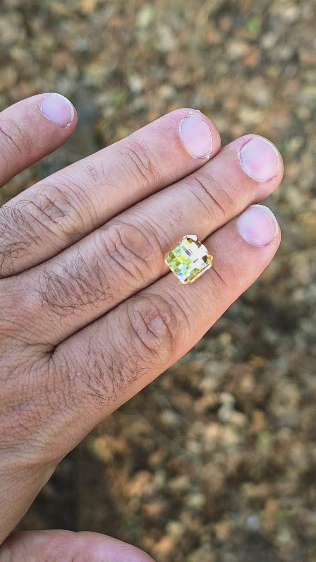Experimental Samarium YAG, Pixel Square Cut, 9.03 Carats