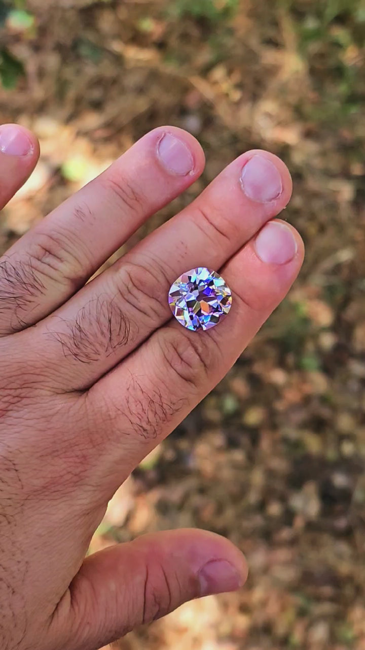 Purple Neodymium YAG, Antique Cushion Cut, 22.27 Carats