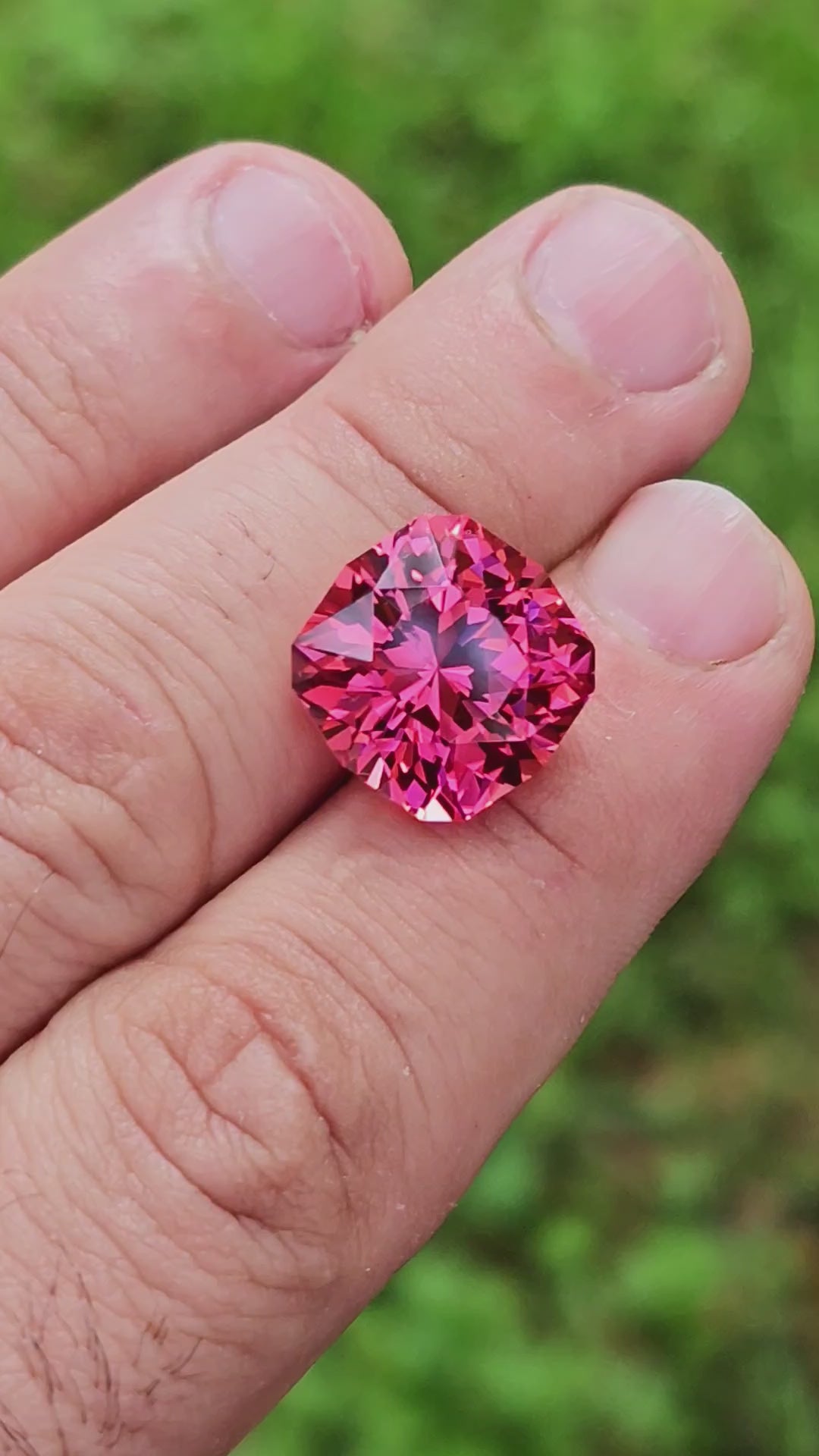Czochralski Titanium Pink Sapphire, House Of Sylas Cushion Cut, 18.05 Carats