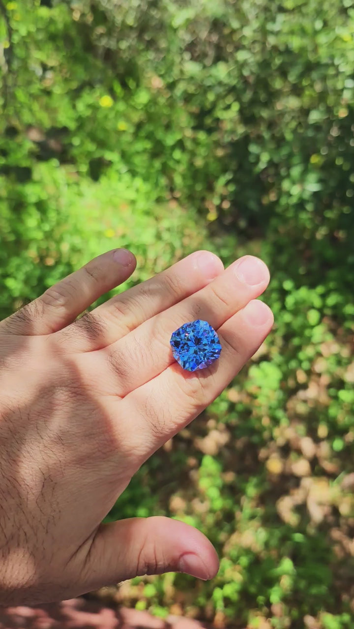 Cornflower Blue Lab Spinel, House Of Sylas Cushion Cut,  33.1 Carats