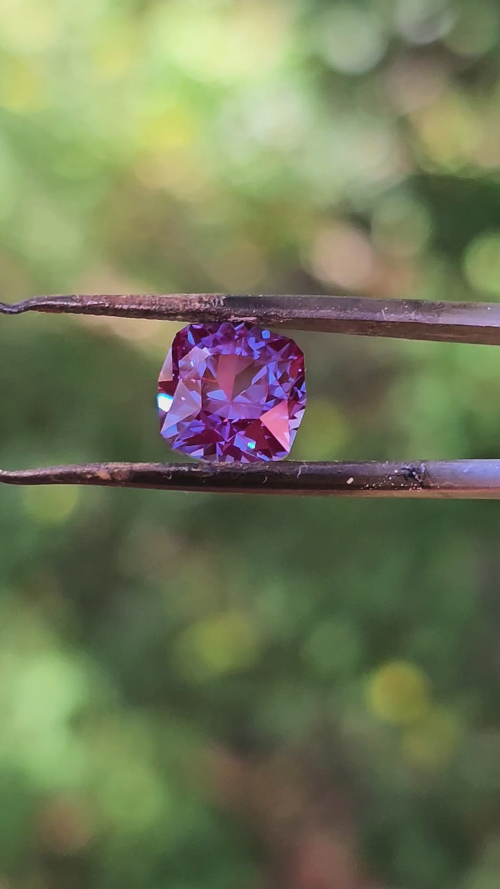 Czochralski Alexandrite, House Of Sylas Cushion Cut, 3.33 Carats