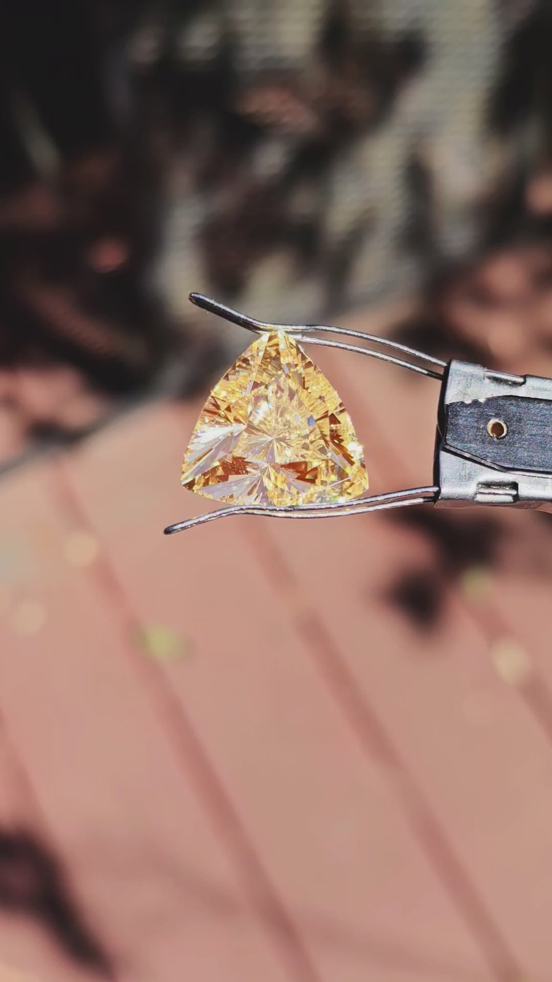 Experimental Samarium YAG, Trillian Internal Reflections Cut, 26.6 Carats