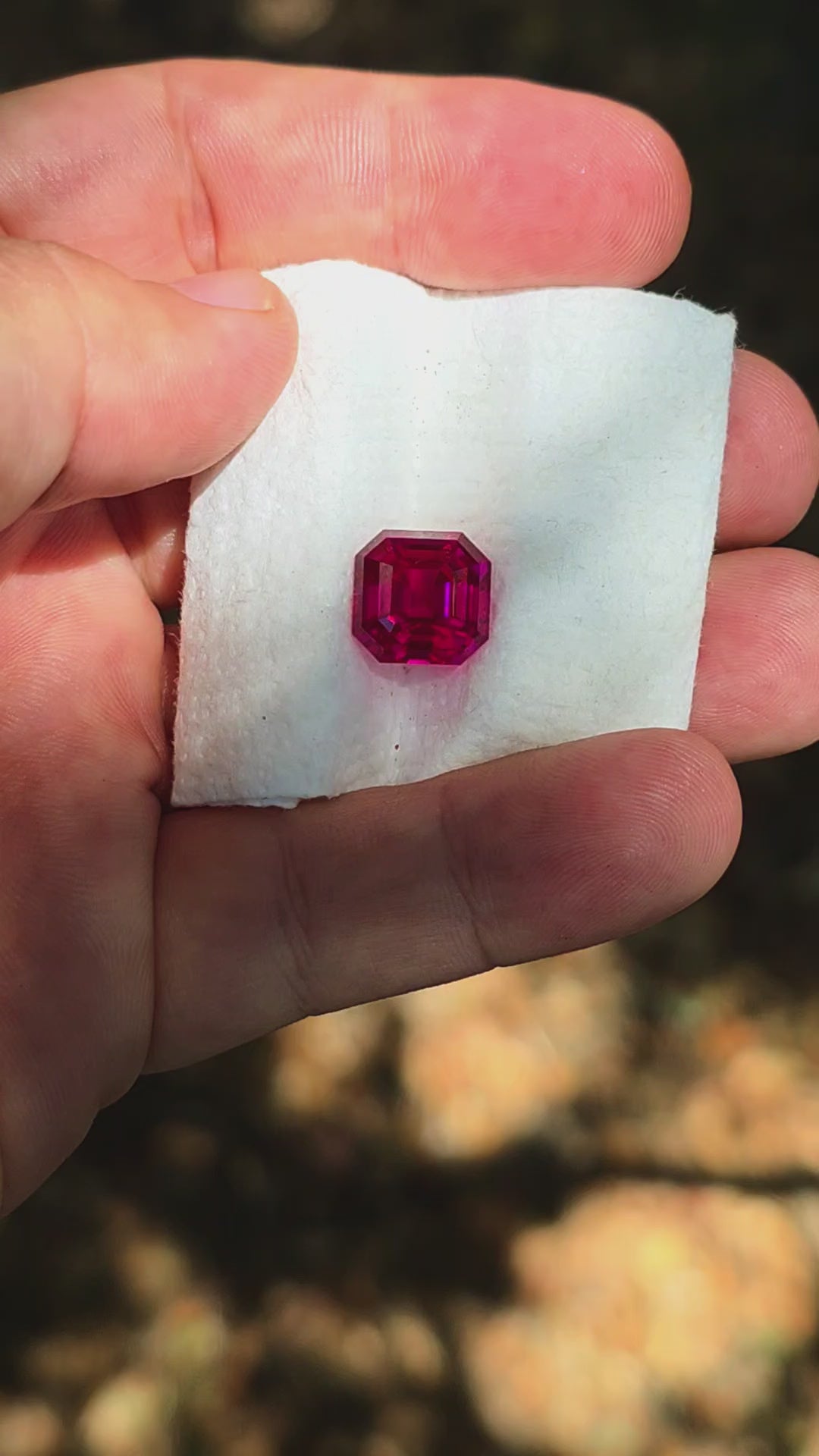 Fire Neon Pink Lab Sapphire, Asscher Cut, 8.68 Carats