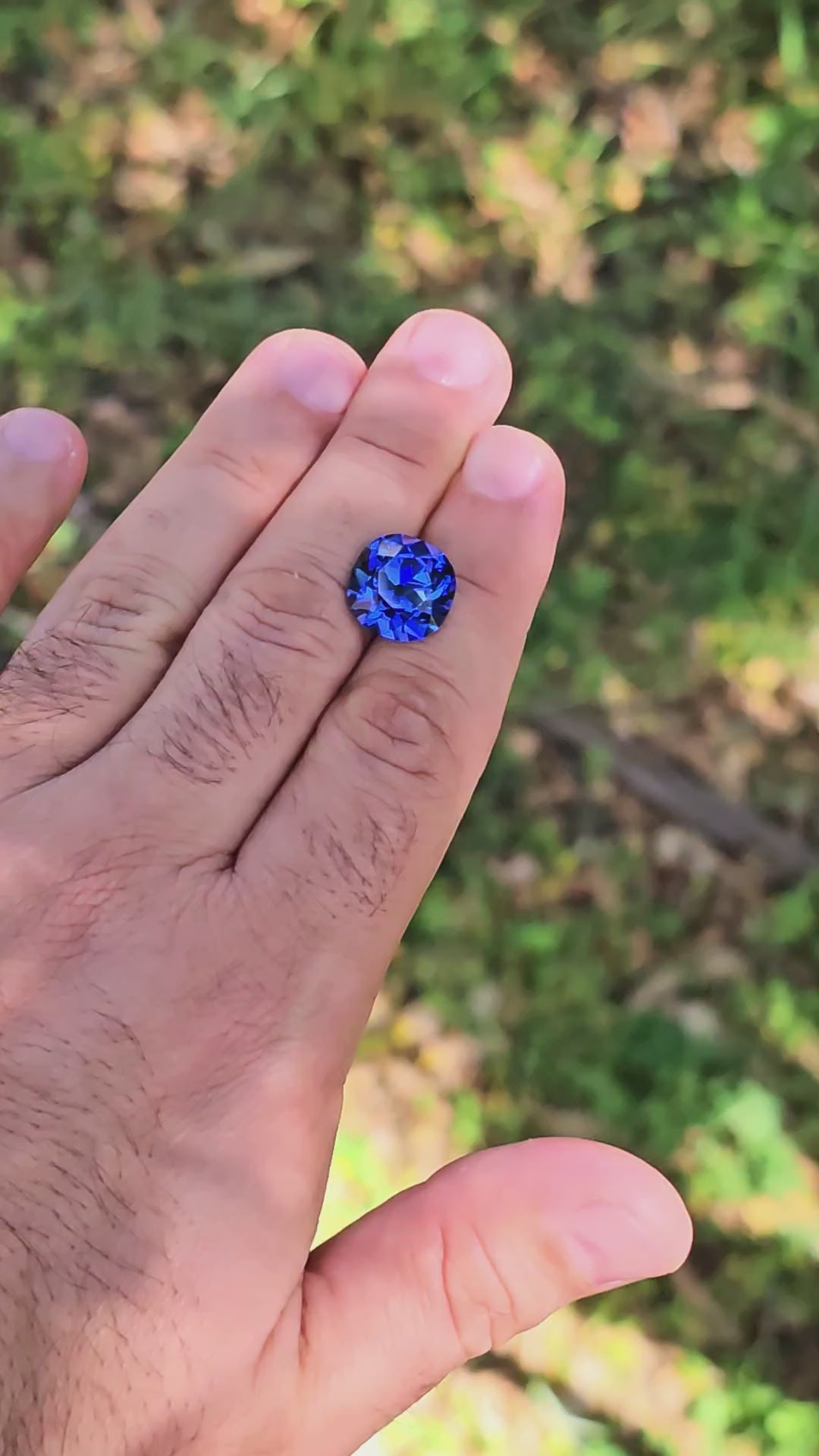 Blue Czochralski Lab Sapphire, Antique Cushion Cut, 12.36 Carats