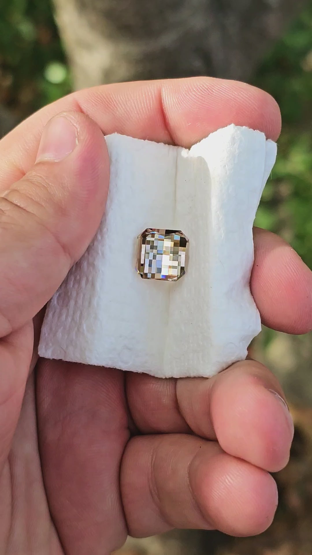 Smoky Lab Spinel , Pixel Square Cut, 6.75 Carats