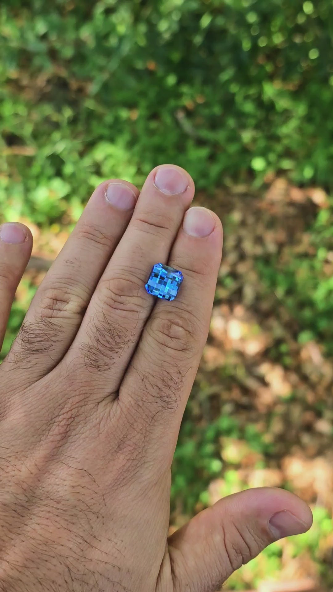 Vivid Blue Lab Spinel, Pixel Square Cut, 8.30 Carats