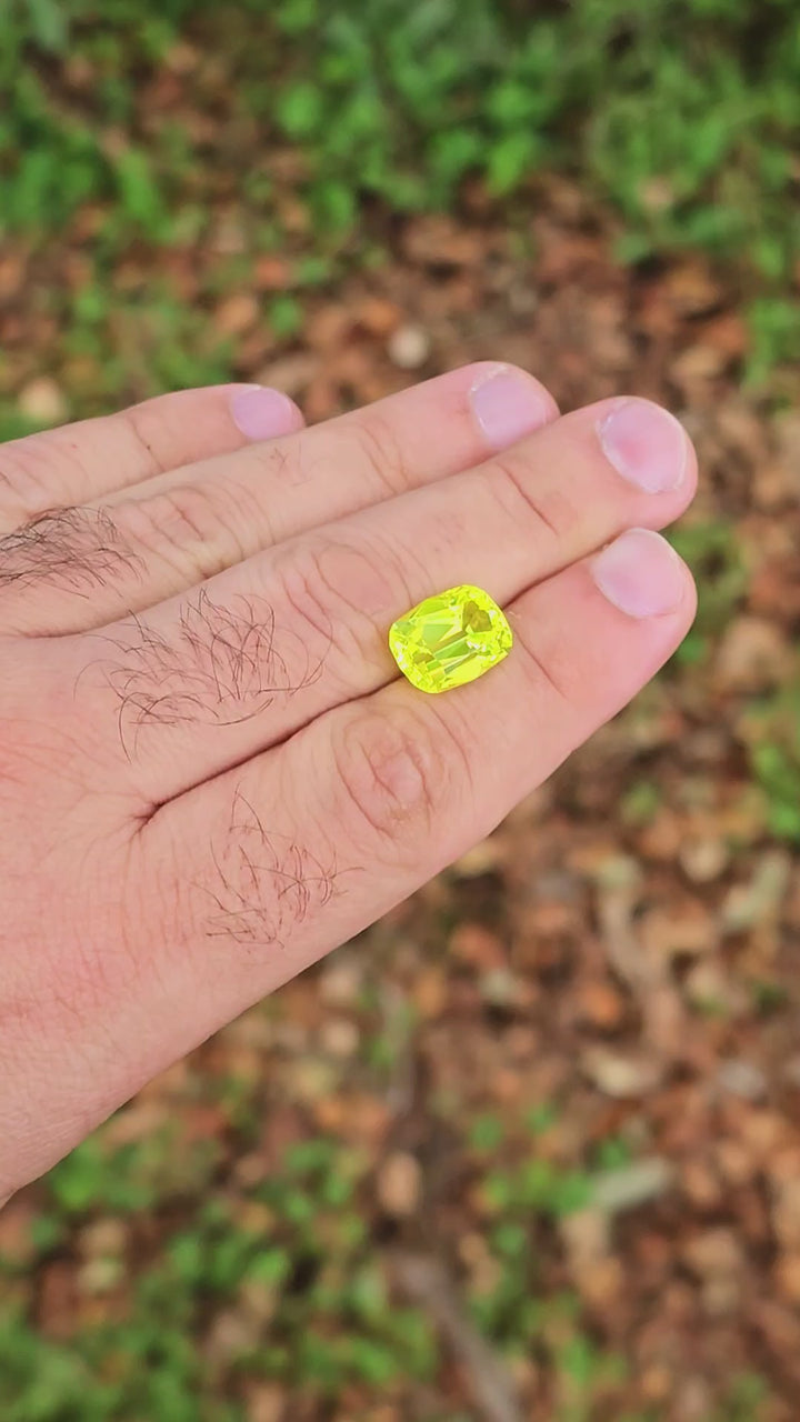 Cerium Doped YAG, Antique Long Cushion Cut, 9.99 Carats