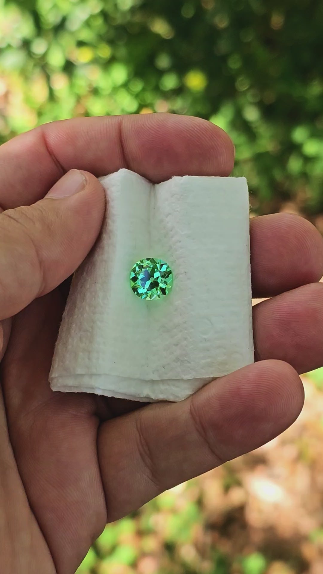 Djeva Green Lab Sapphire, Antique Cushion Cut, 4.07 Carats