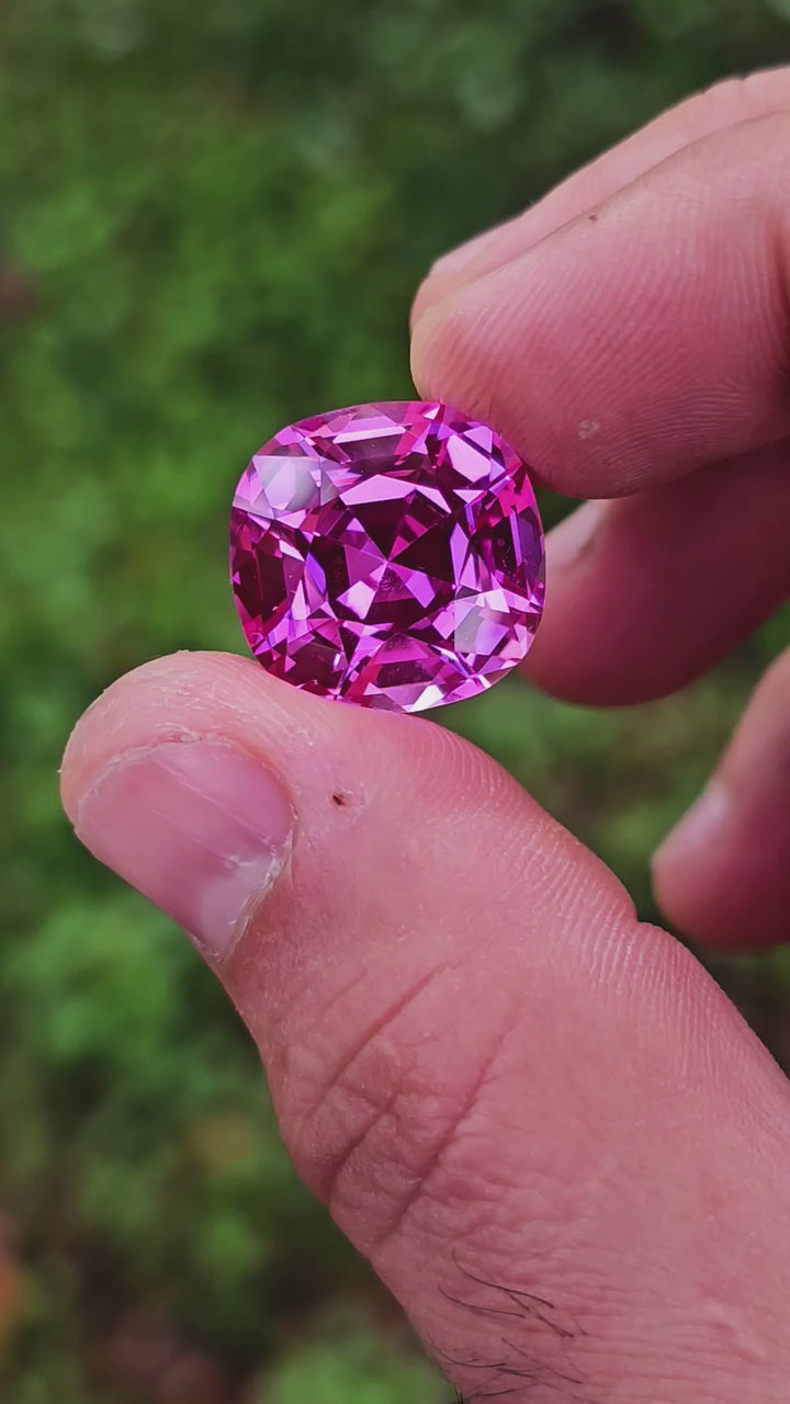 Star Wars Pink Laser Ruby, Cushion Step Cut, 26.4 Carats