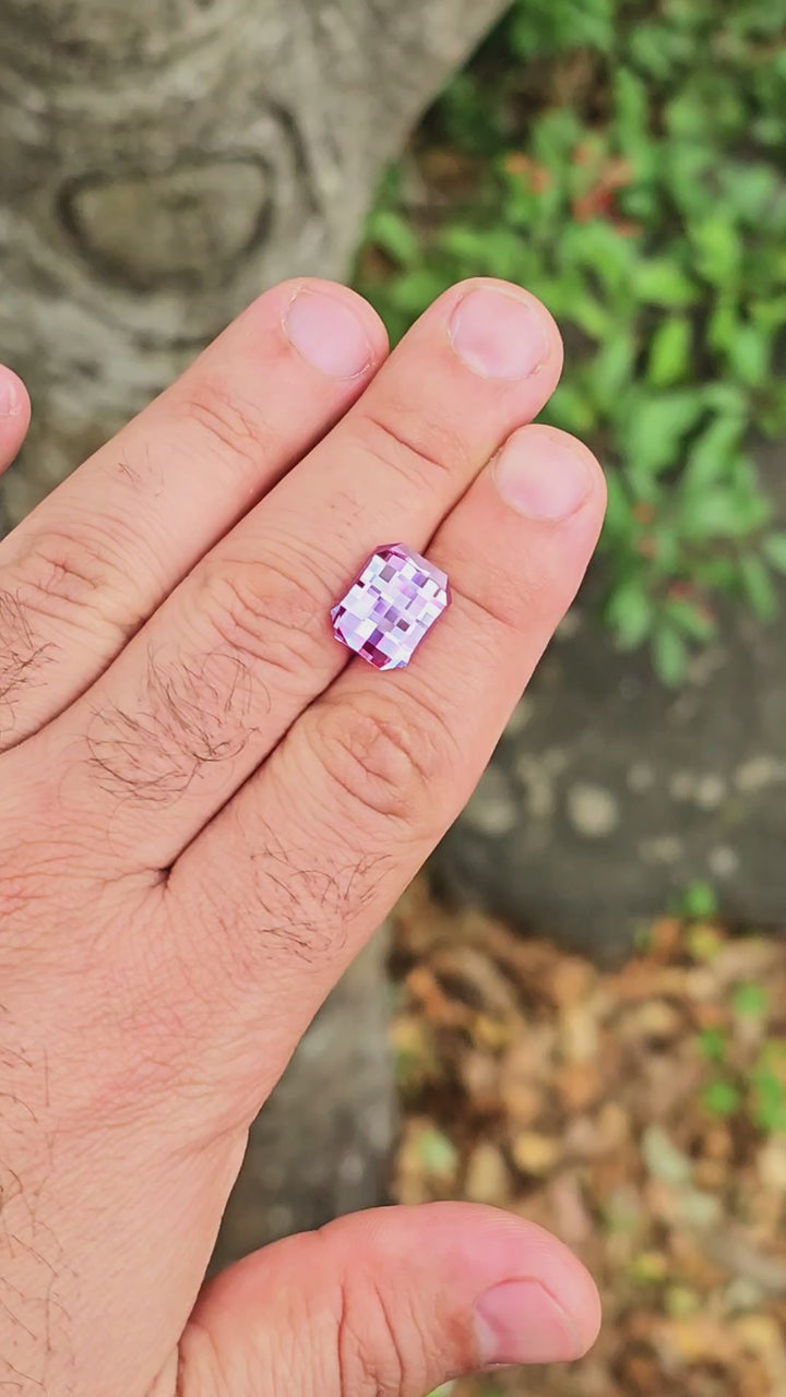 Repurposed Laser Alexandrite, Pixel Rectangle Cut, 9.30 Carats