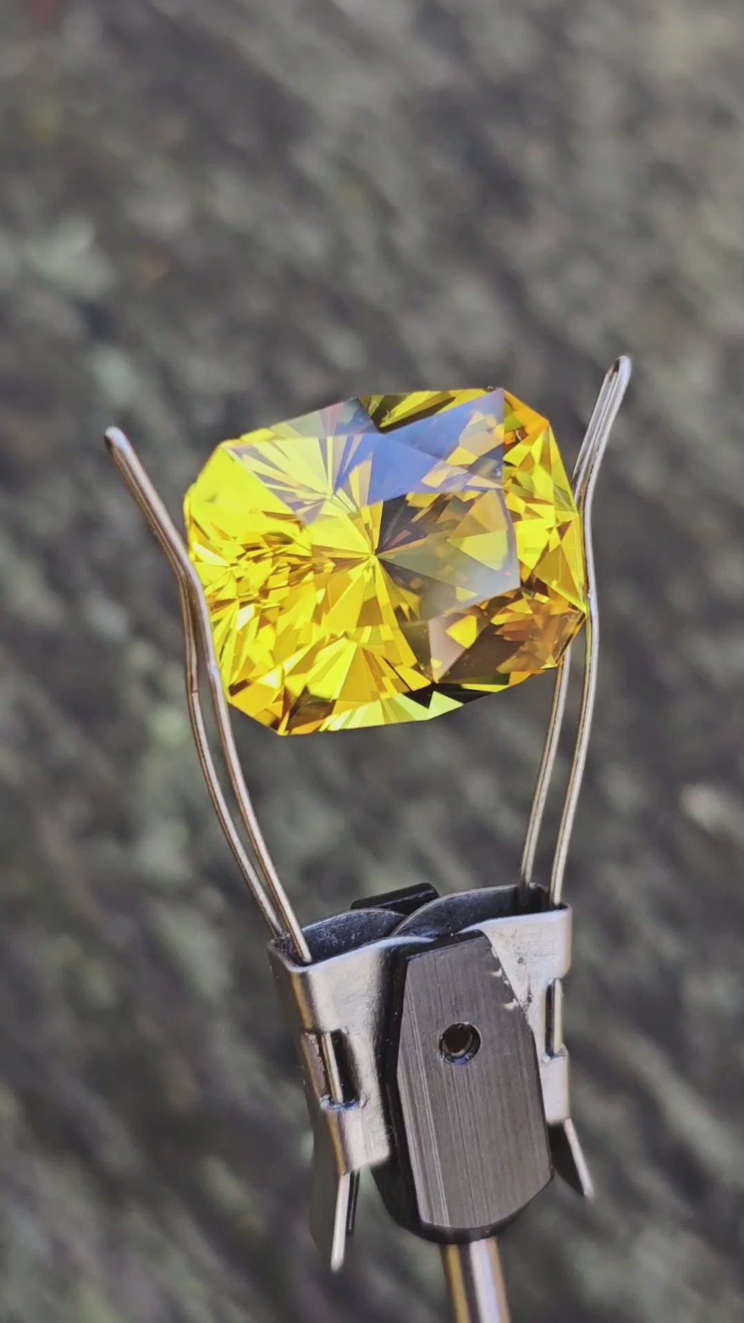 Yellow Czochralski Lab Sapphire, House Of Sylas Long Cushion Cut, 27.1 Carats