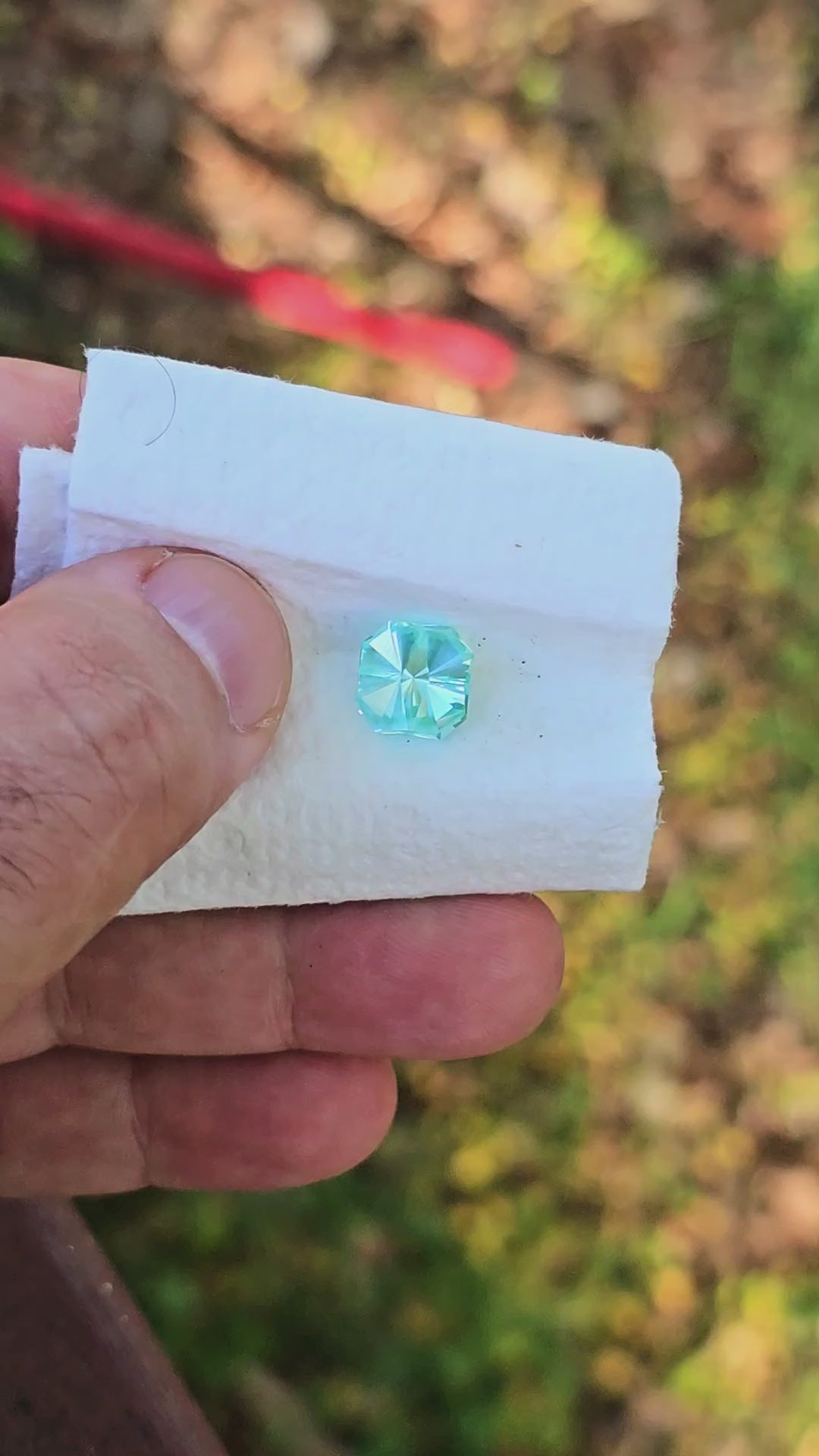 Bitterfeld Teal Lab Spinel , Tessellation Cut, 4.55 Carats