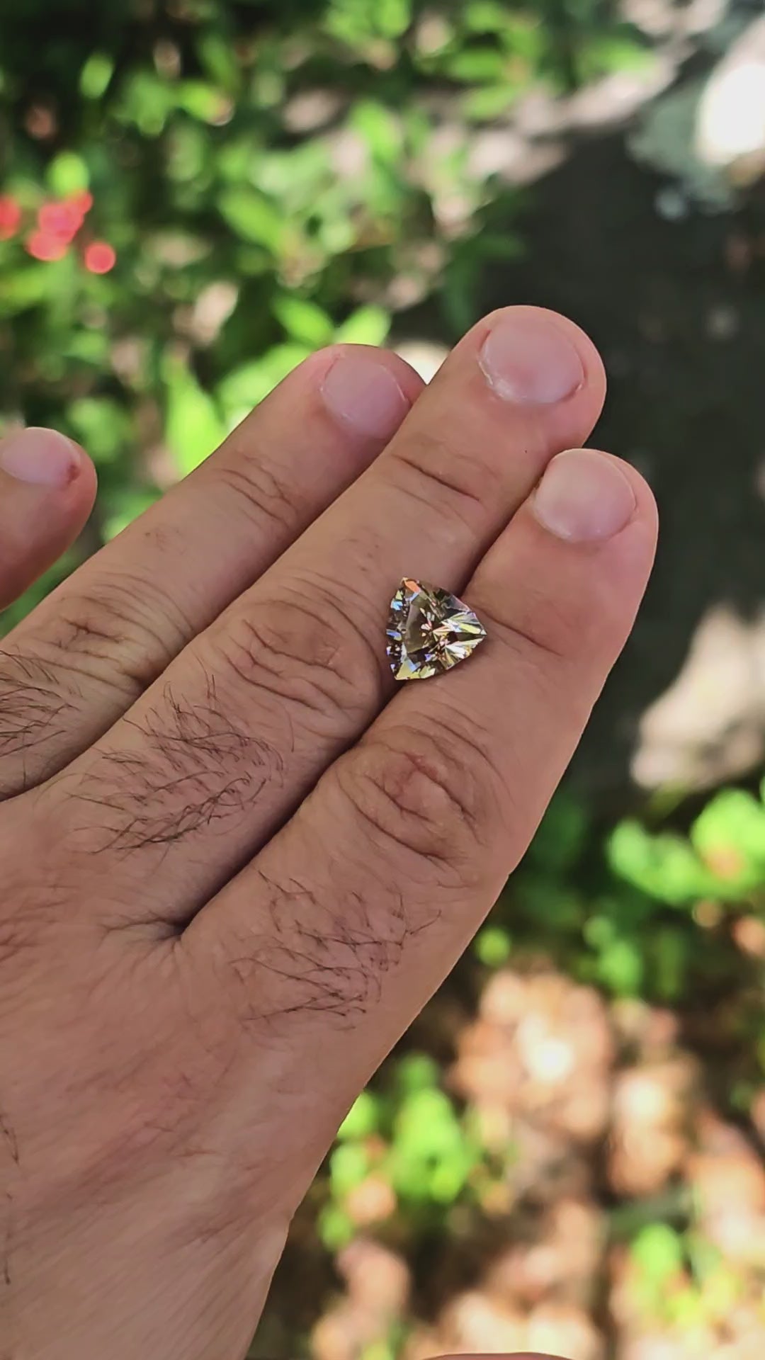 Smoky Lab Spinel , Trillian Internal Reflections Cut, 4.87 Carats