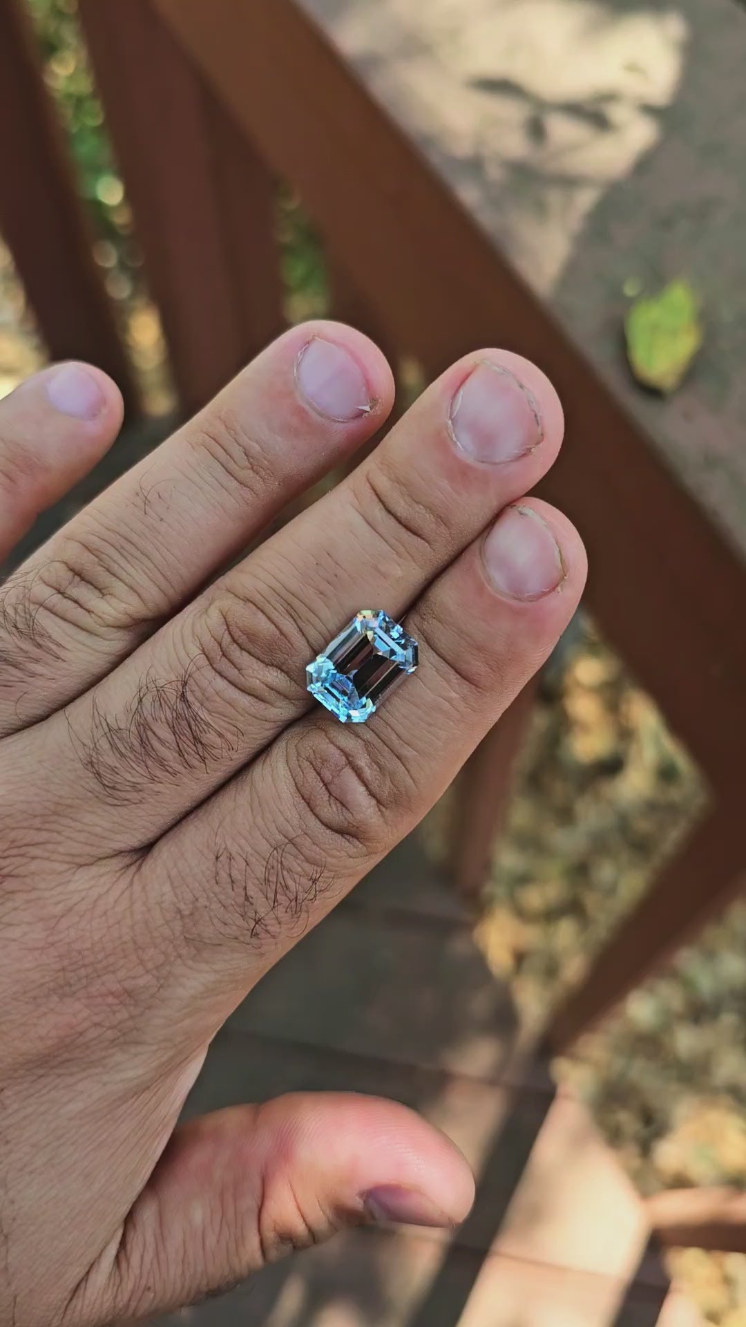 Aqua Blue Lab Sapphire, Emerald Cut, 9.45 Carats