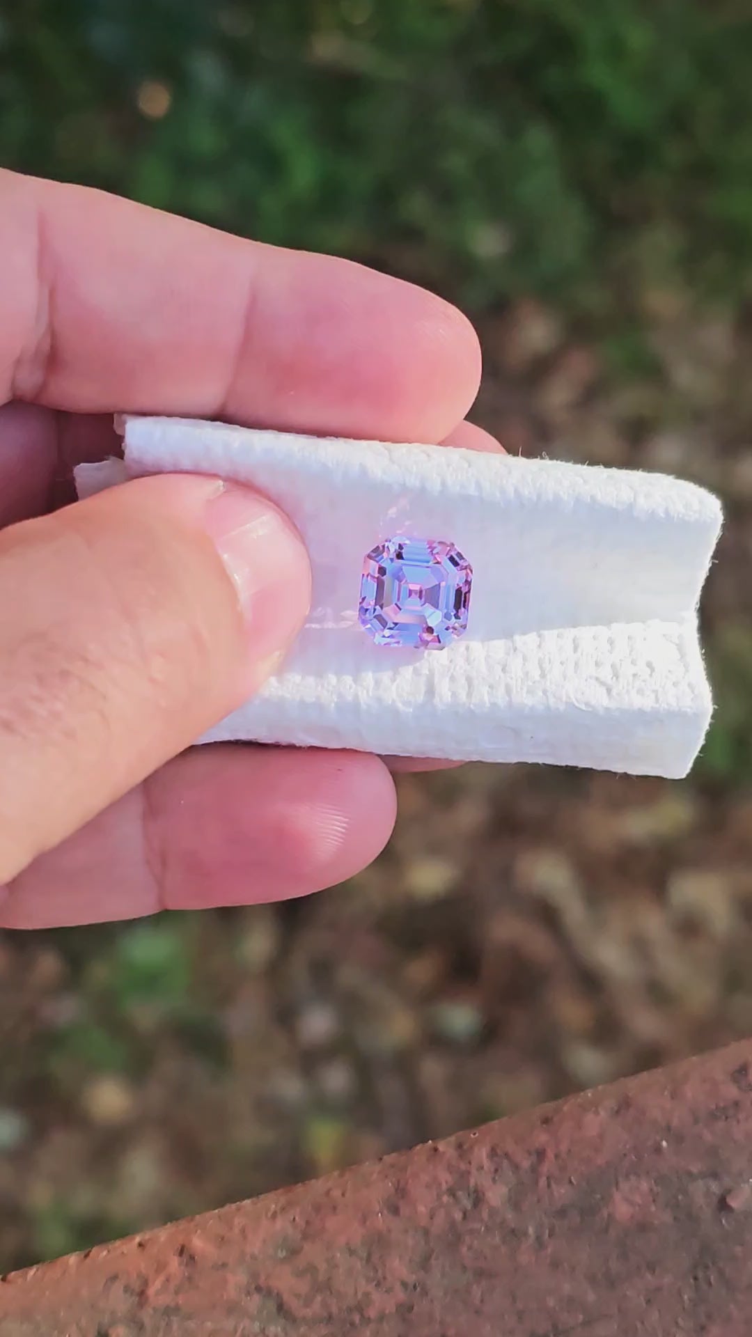 Purple Neodymium YAG, Asscher Cut, 8.57 Carats
