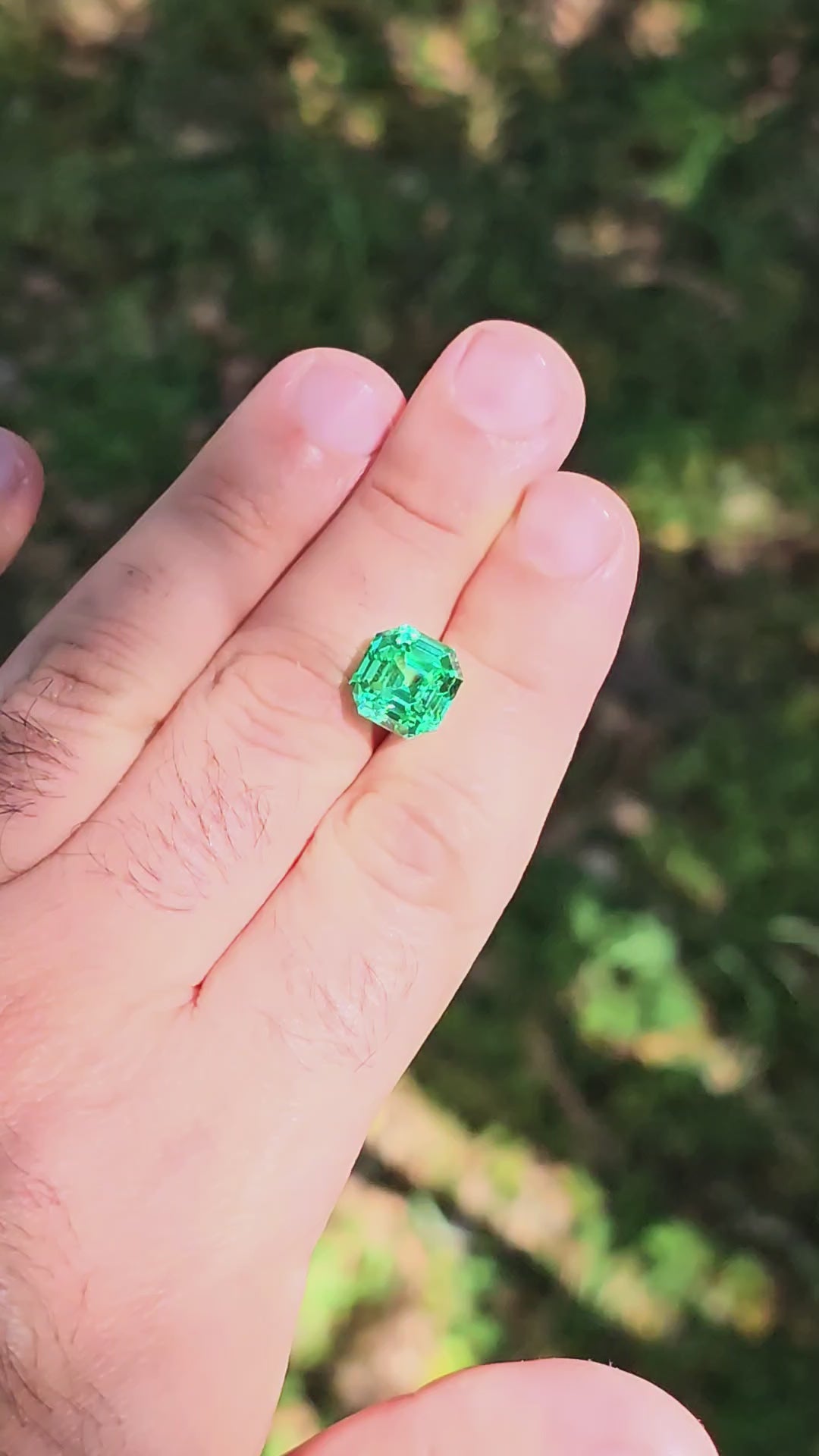 Cobalt Lab Green Sapphire, Asscher Cut, 9.99 Carats