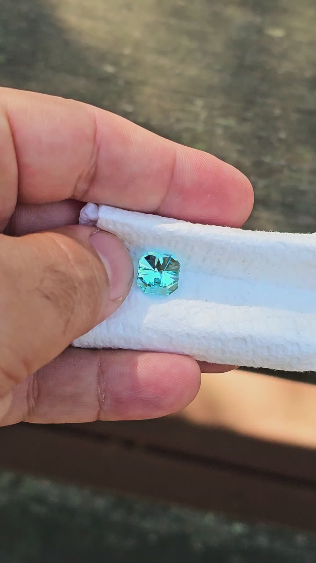 Teal "Paraiba" YAG, Tessellation Cut, 6.07 Carats