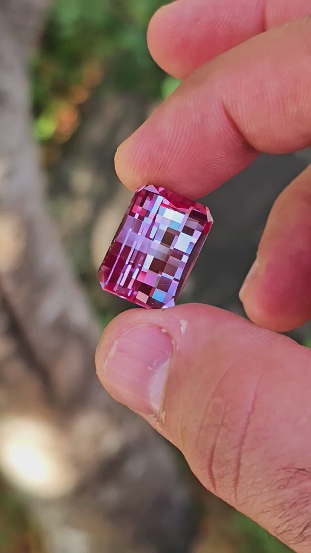 Repurposed Laser Alexandrite, Pixel Rectangle Cut, 23.8 Carats