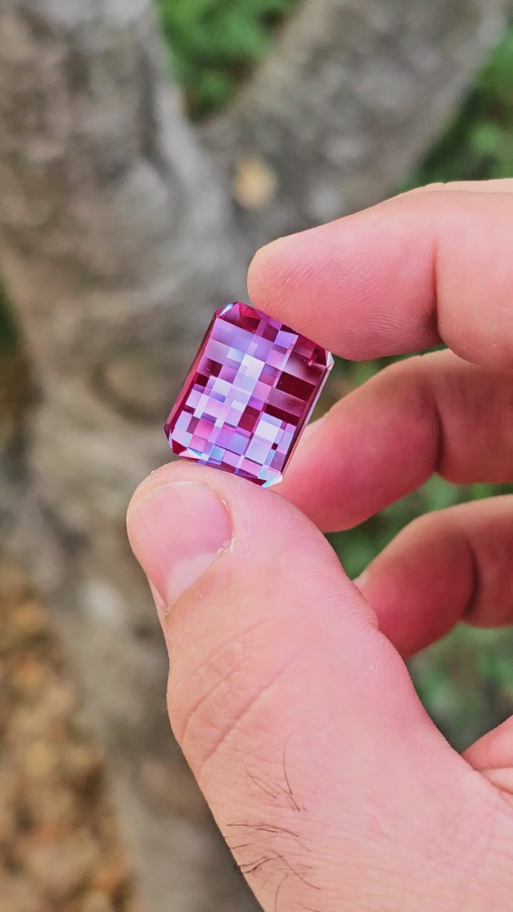 Repurposed Laser Alexandrite, Pixel Rectangle Cut, 28.54 Carats
