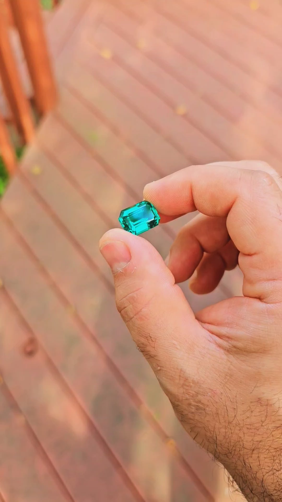 Colombian Color Green Lab Emerald, Emerald Cut,  10.13 Carats