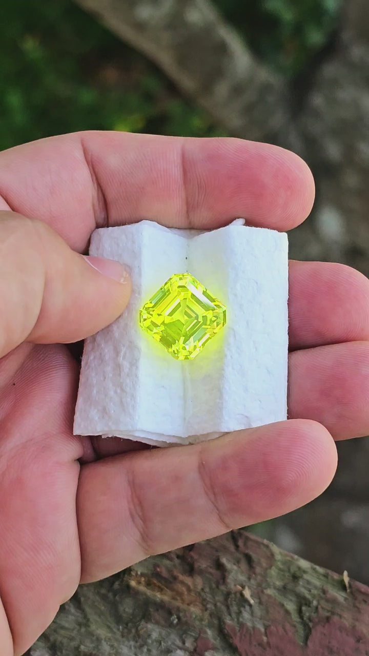 Cerium Doped YAG, Asscher Cut, 18.76 Carats