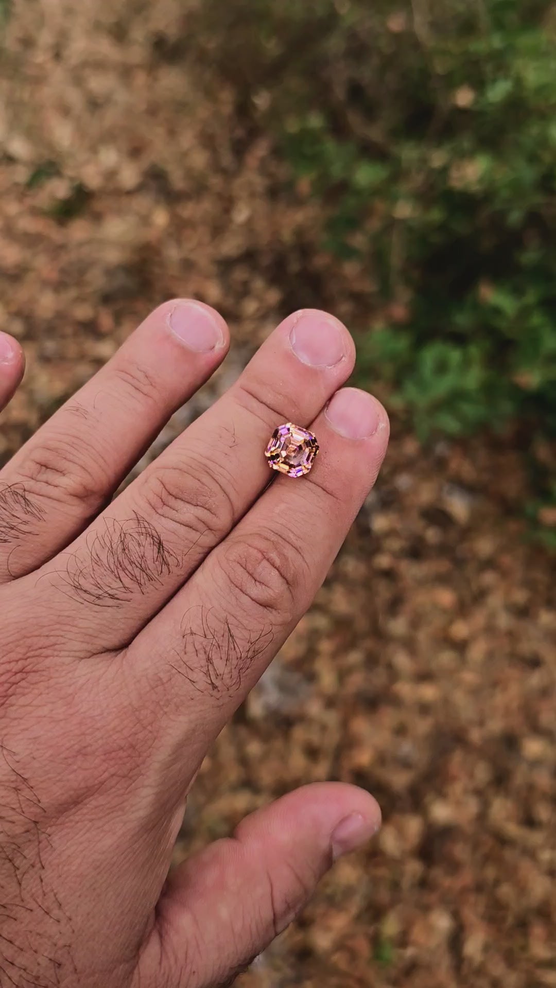 High Concentration Padparadscha Erbium YAG, Asscher Cut, 9.63 Carats