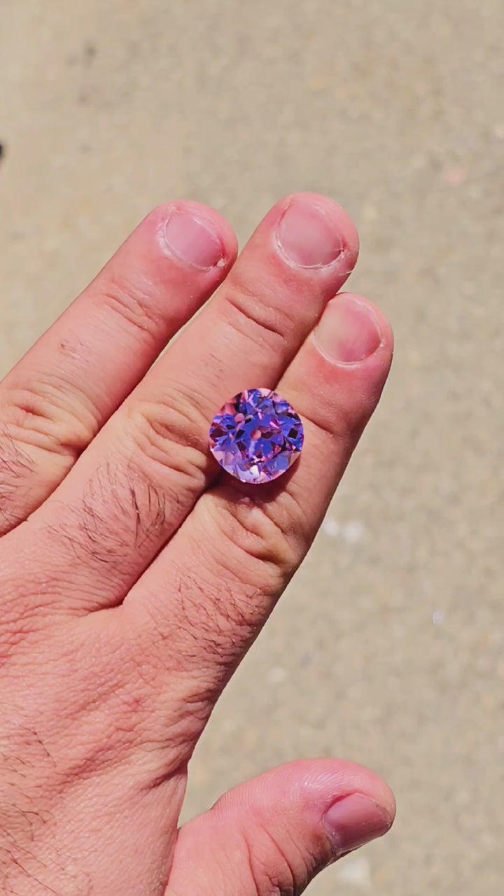 Purple Neodymium YAG, Antique Cushion Cut, 22.27 Carats