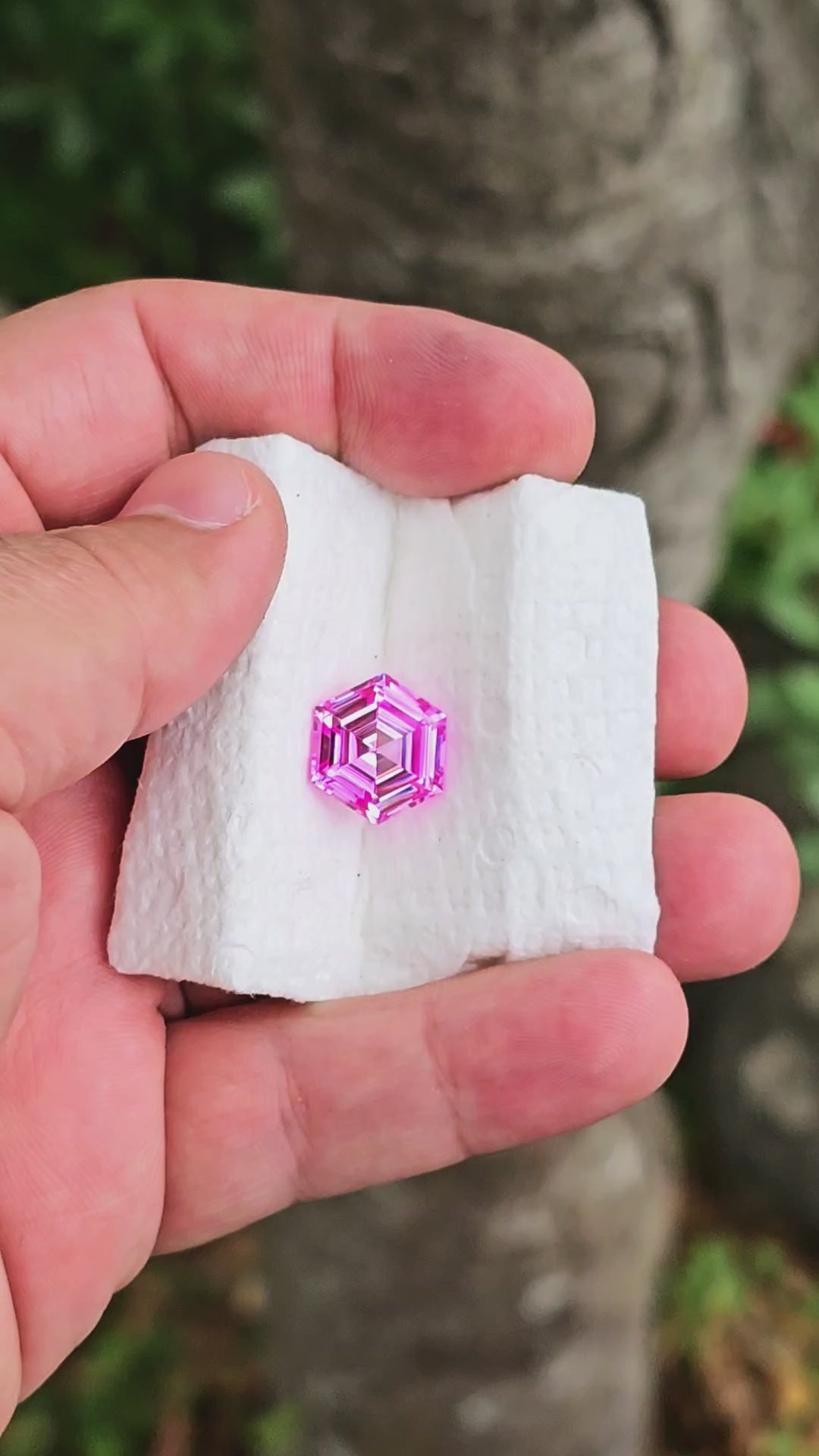 Star Wars Pink Laser Ruby, Hexagon Step Cut, 9.33 Carats