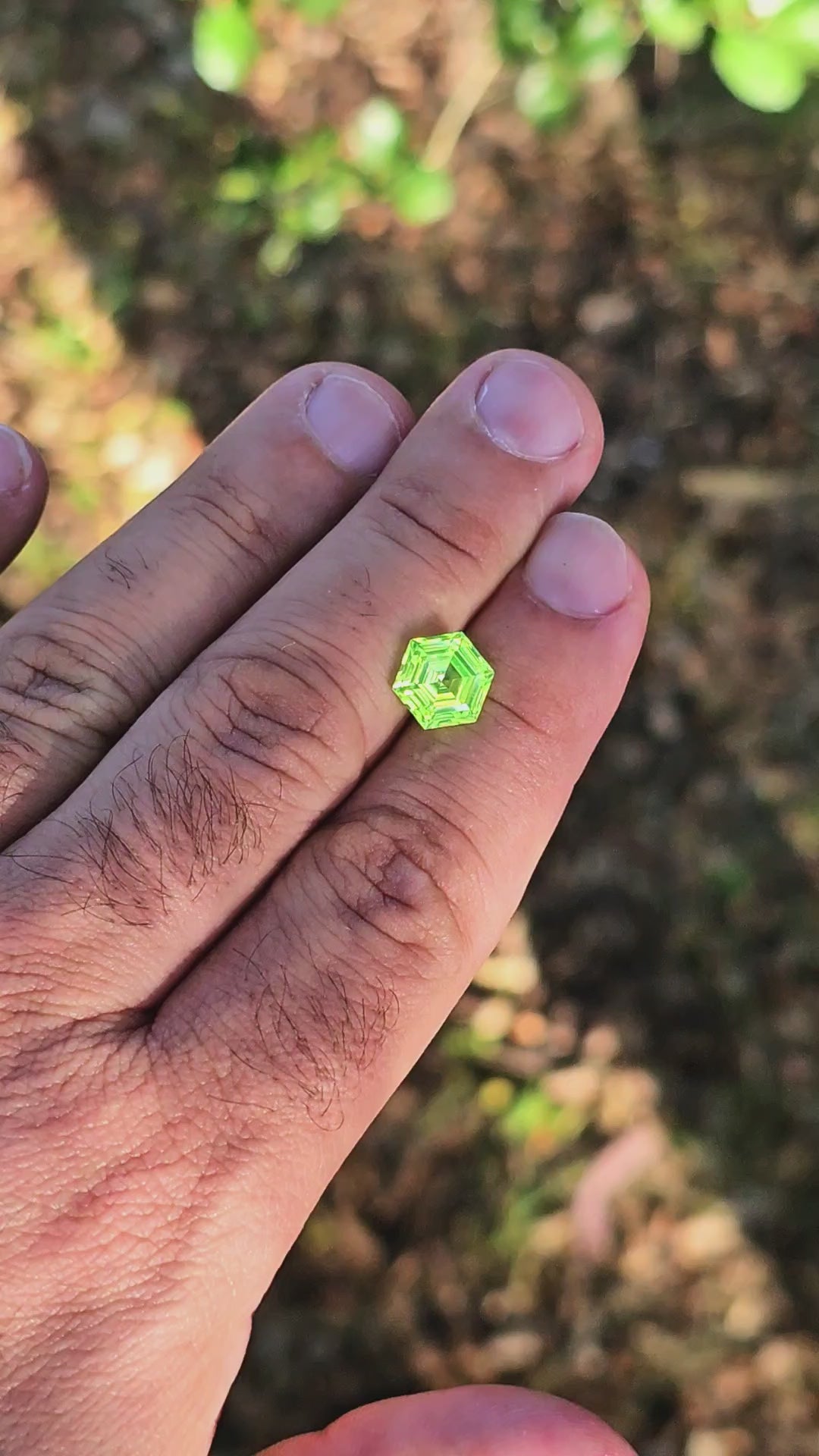 Green LuAG, Hexagon Step Cut, 6.65 Carats