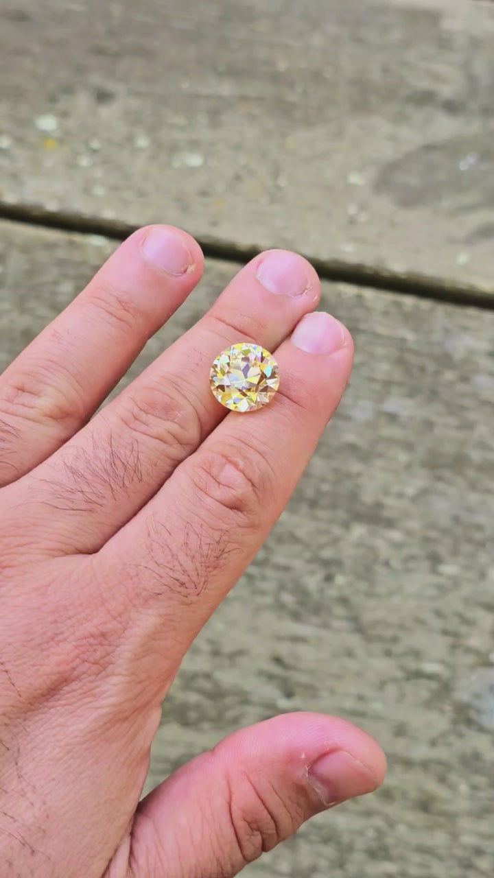 Experimental Samarium YAG, Traditional Round Brilliant Cut, 16.4 Carats