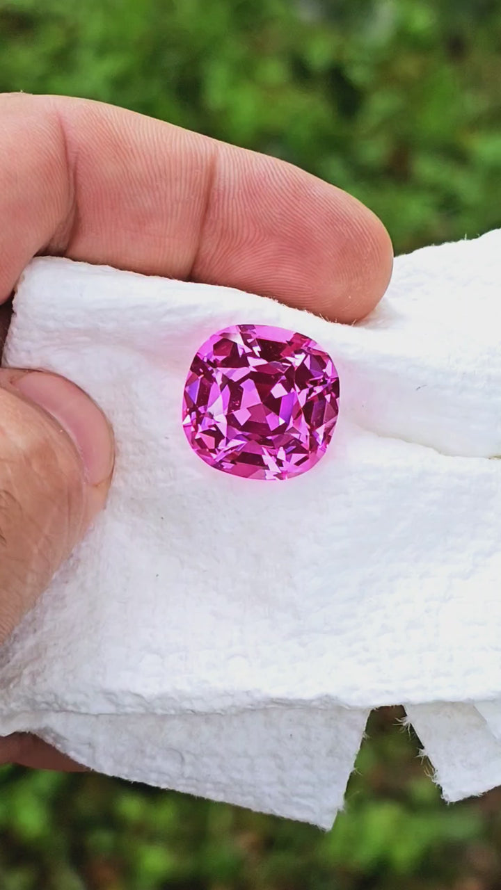 Star Wars Pink Laser Ruby, Cushion Step Cut,  26.4 Carats