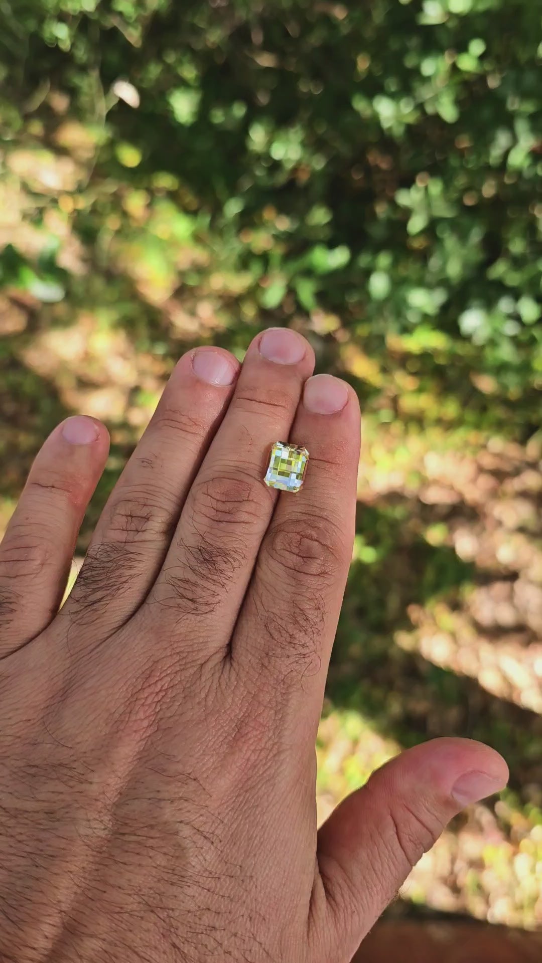 Experimental Samarium YAG, Pixel Rectangle Cut, 7.38 Carats