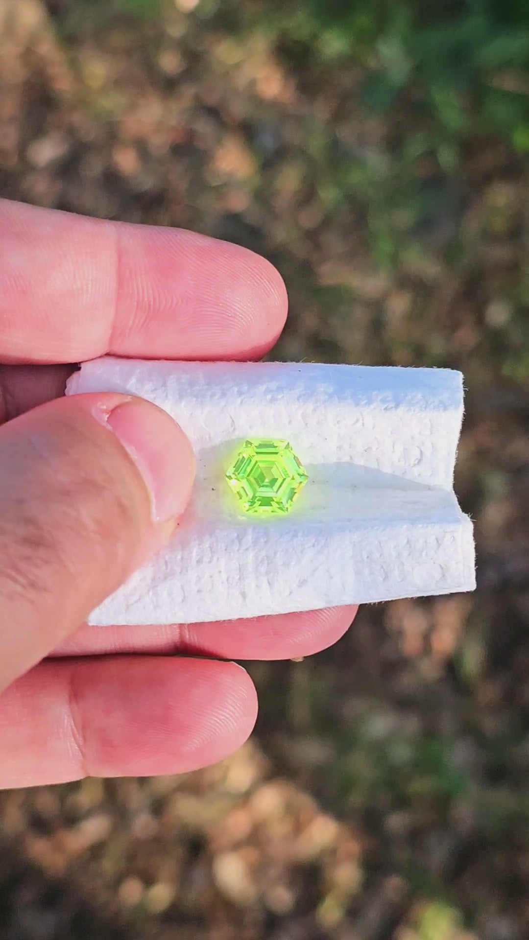 Green LuAG, Hexagon Step Cut, 6.65 Carats