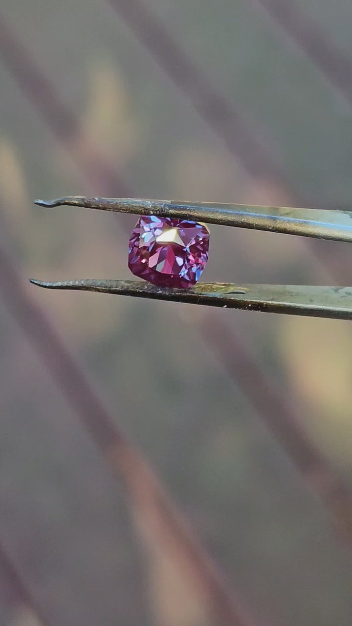Czochralski Alexandrite, House Of Sylas Cushion Cut, 3.33 Carats