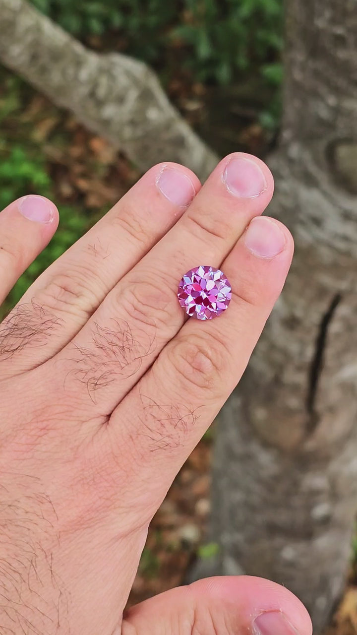 Repurposed Laser Alexandrite, Traditional Round Brilliant Cut, 12.28 Carats
