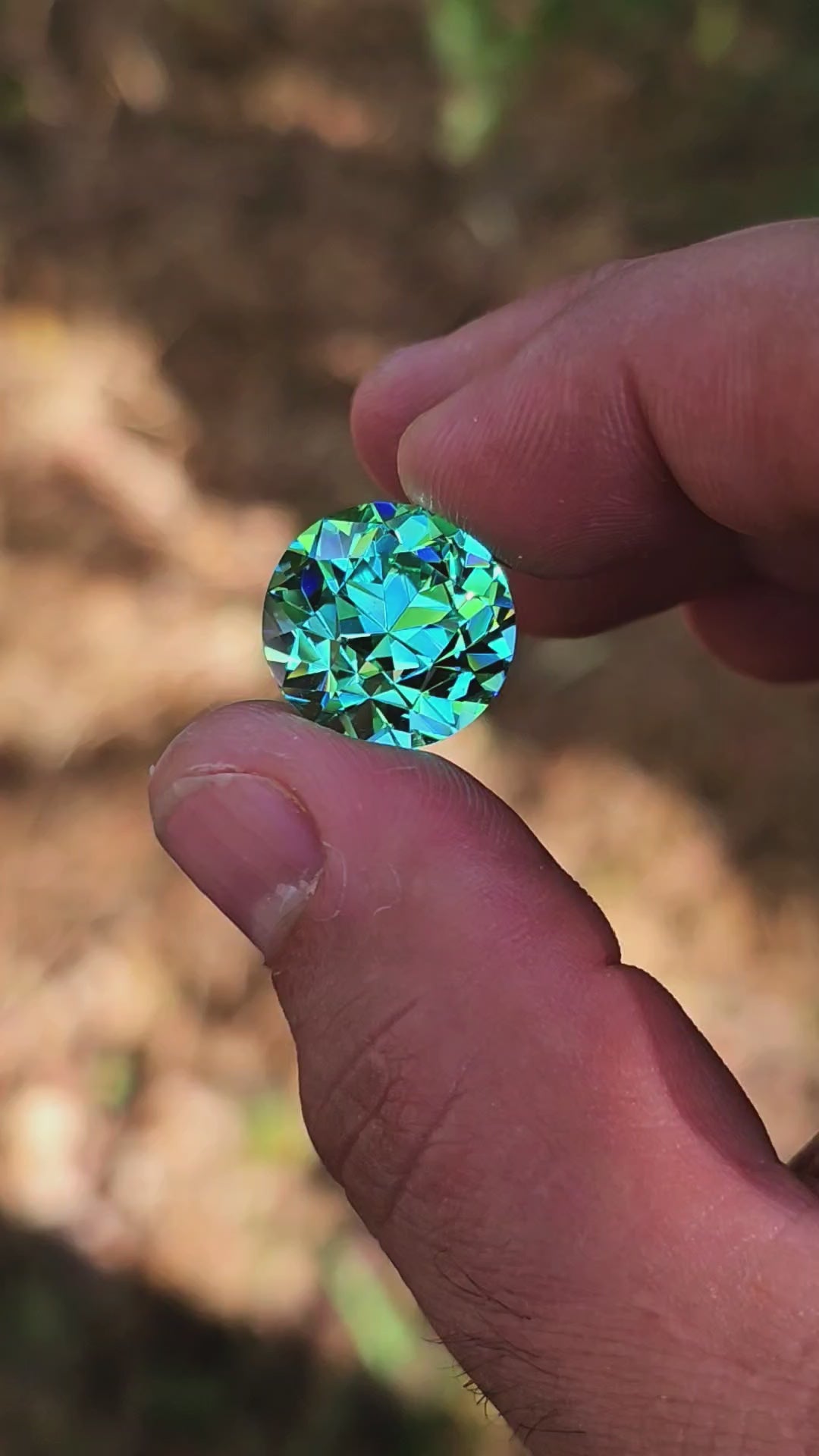 Pastel Mint Laser Garnet, Traditional Round Brilliant Cut, 26.7 Carats