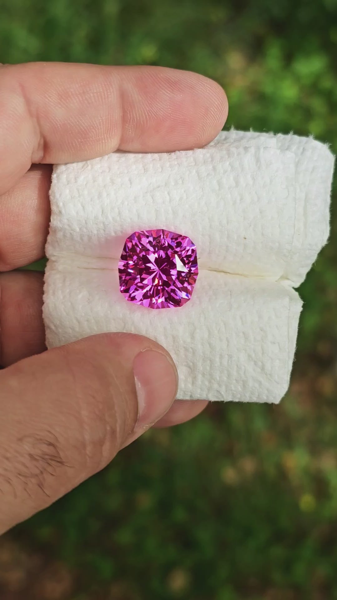 Star Wars Pink Laser Ruby, House Of Sylas Cushion Cut,  22.38 Carats