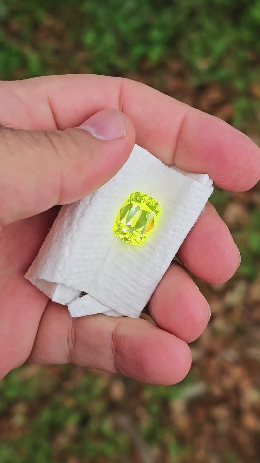 Cerium Doped YAG, Antique Long Cushion Cut, 9.99 Carats