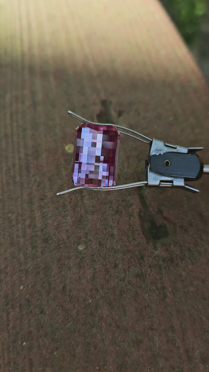 Repurposed Laser Alexandrite, Pixel Rectangle Cut, 23.8 Carats