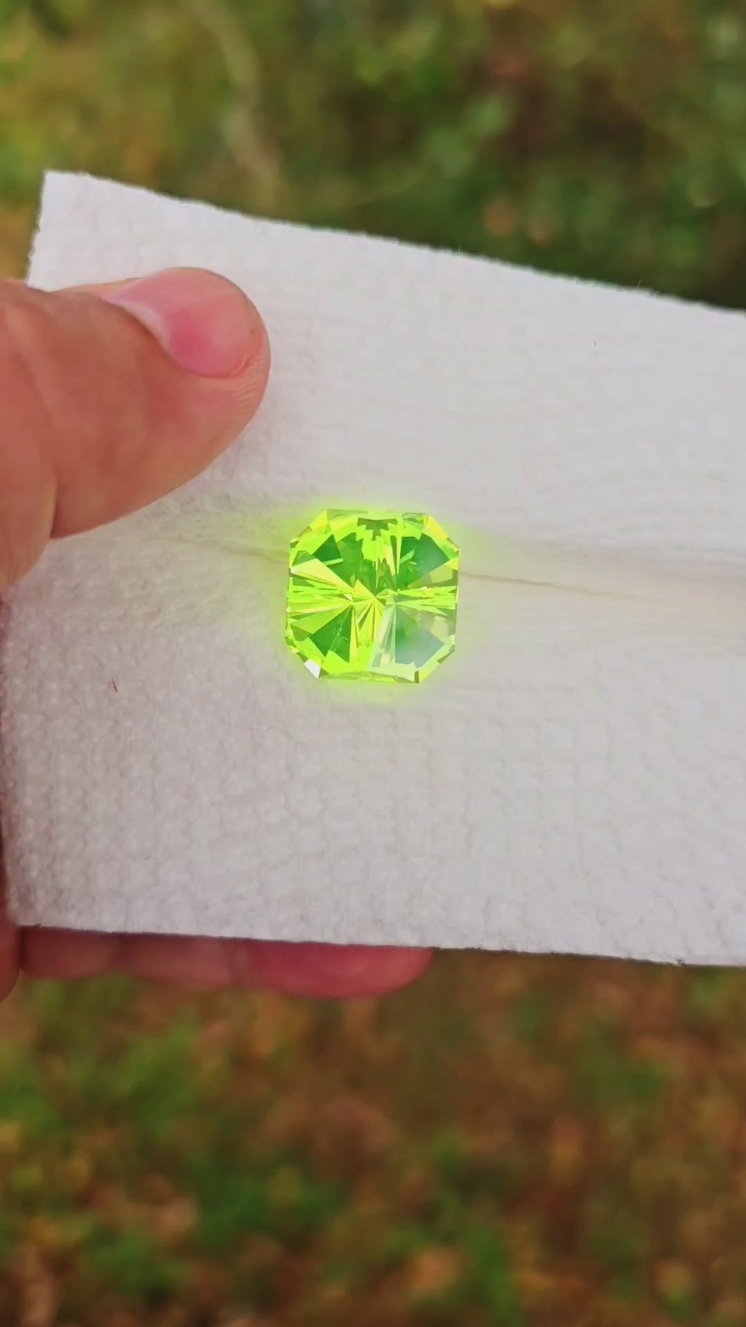 Green LuAG, Tessellation Cut, 42.1 Carats