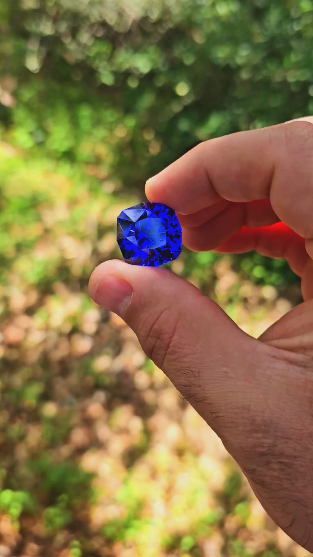 Djeva Fire Blue Lab Spinel, House Of Sylas Cushion Cut, 33.2 Carats