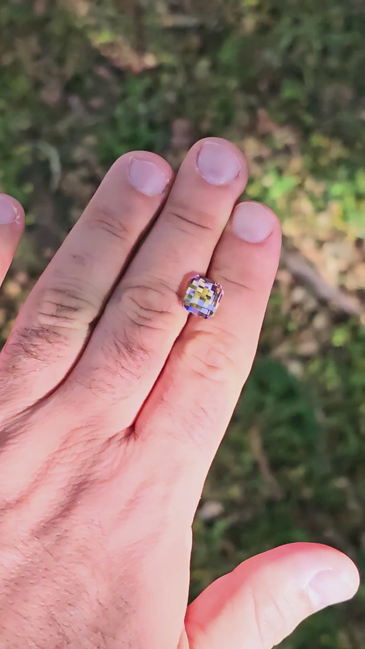 Peachy 🍑 "Morganite" Colored Lab Sapphire, Asscher Cut, 11.37 Carats