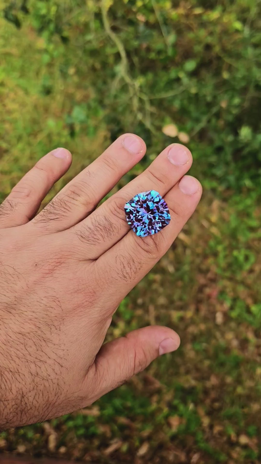 Bright Teal Colored Czochralski Alexandrite, House Of Sylas Cushion Cut, 60 Carats